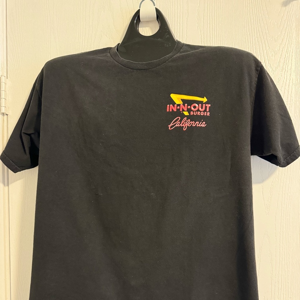 Original In-N-Out Burger Merch Male Black Short Sleeve T-shirt Size L